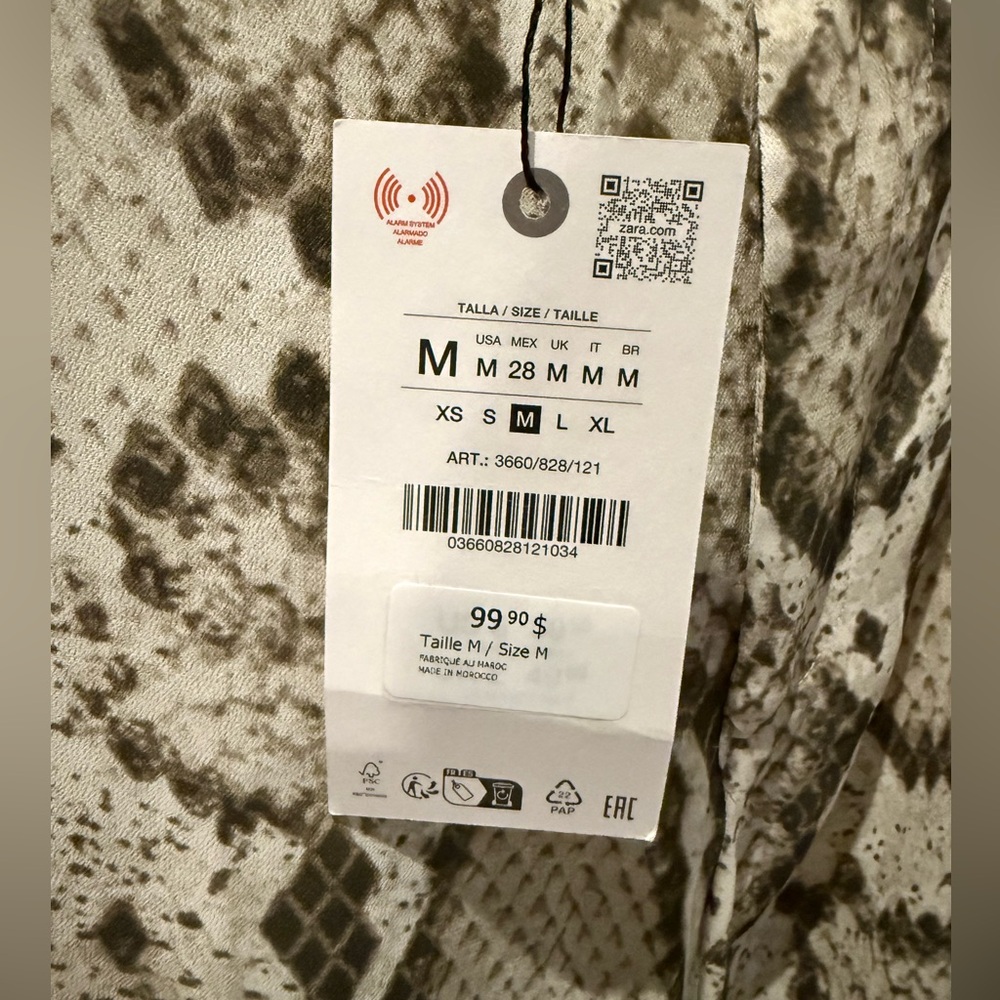 Zara - Wide leg flowy snake print trousers - Picture 5 of 5